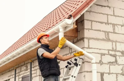 Pose et remplacement de gouttières à Condorcet